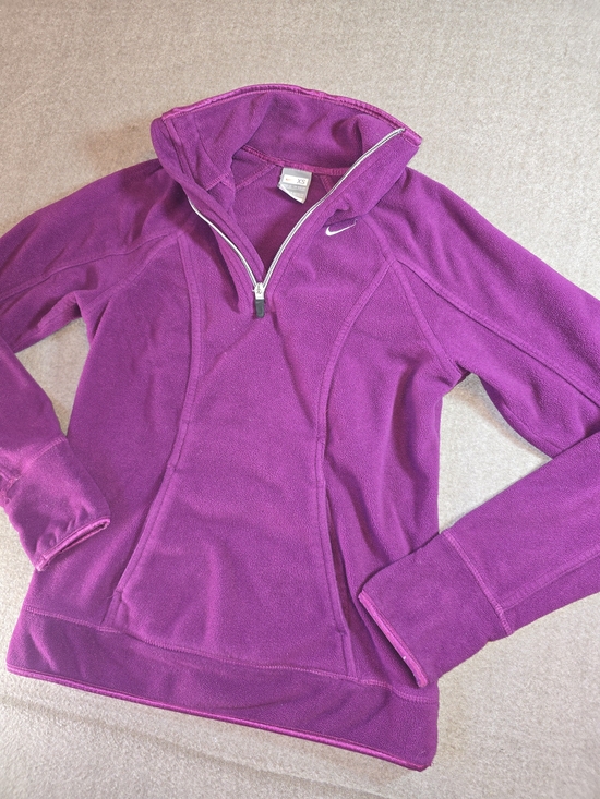 Nike Tops - Nike Womens Therma-Fit Fuschia Quarter-Zip Fleece Pullover XS
